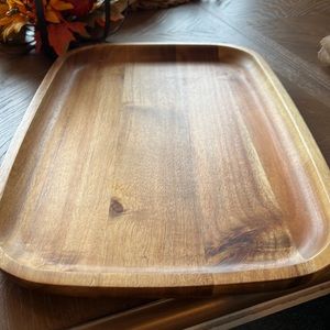 Stained wooden tray